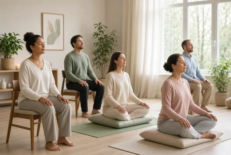 Séance de sophrologie en groupe : relaxation guidée